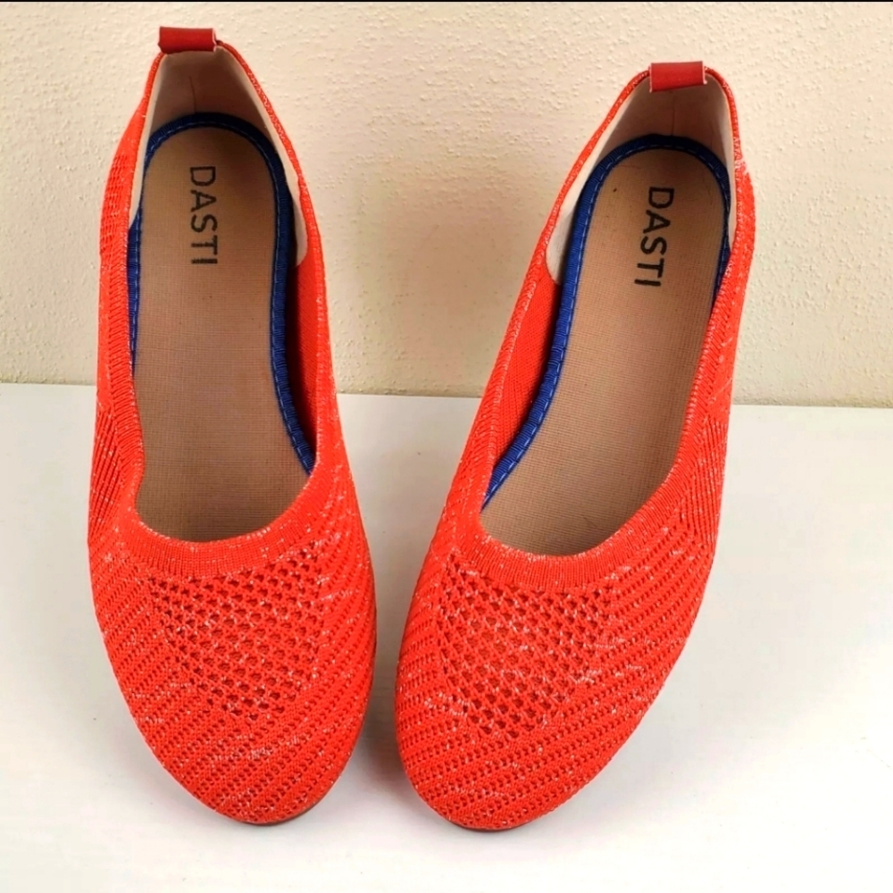 Women's‎ Red Dasti Flats Size 9 EUC